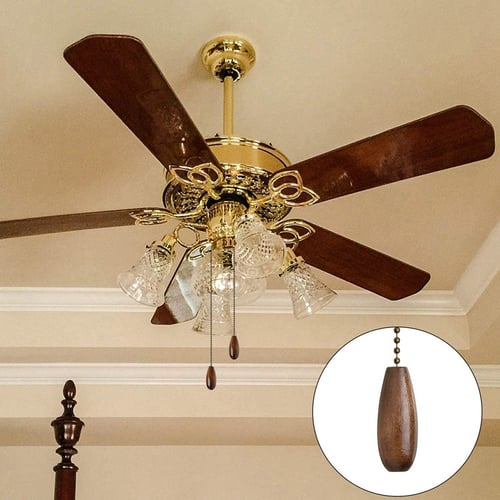12 Pcs Ceiling Fan Chain Pulls Wooden Lighting Pull Extension For Light Lamp 12 Pcs Ceiling Fan Chain Pulls Wooden, Ceiling Fan Chain Pulled Out
