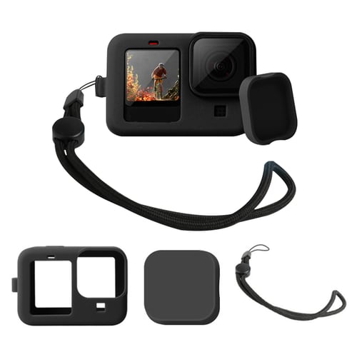 Silicone Camera Protective Frame Case Lens Cap Set For GoPro Hero 9 Accessories