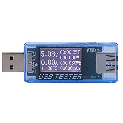 Current Voltmeter Tester 4‑30V 0‑5A 0‑150W Voltmeter Detector USB Voltage Current Meter Voltmeter blue 
