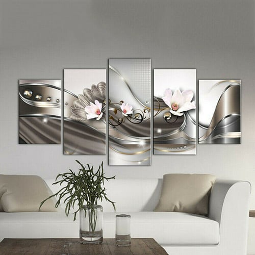 5 Pcs Abstract Modern Oil Painting Art Canvas Printed Wall Home Decor Framless 