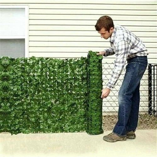 Artificial Faux Ivy Leaf Privacy Fence Screen Decorative Panels Outdoor Hedge 