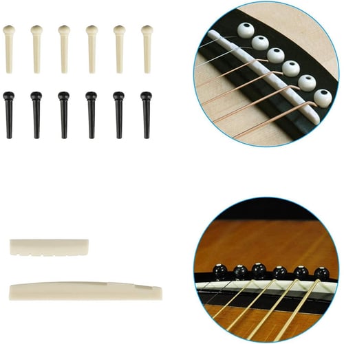 Bosunny 60 PCS Guitar Accessories Kit Including Guitar Picks,Capo,Tuner,Acoustic Guitar Strings,3 in 1String Winder,Bridge Pins,6 String Bone Bridge Saddle and Nut,Finger Picks for Beginner