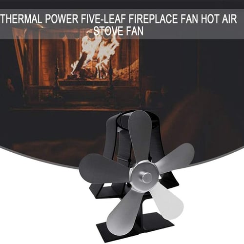 Heat Powered Stove FanWood Log Burner FireplaceEco Friendly3 Leaves 