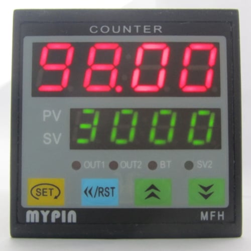 MYPIN 4 Digital Counter Length Meter 90-260V AC/DC Preset Relay Output PNP NPN 