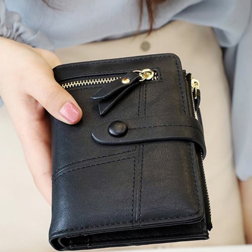 Women Lady Mini PU Leather Wallet Purse Clutch Short Small Coin Bag Card Holder