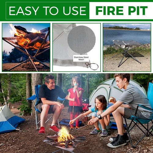 Portable Outdoor Fire Pit Folding Legs, Fire Pit Folding Legs