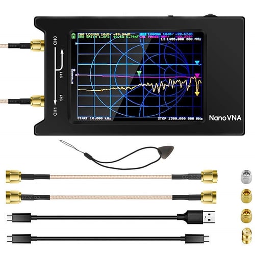 50khz-1.5Ghz NanoVNA-F 4.3" LCD Display HF VHF UHF VNA Vector Network Analyzer 