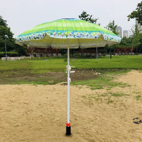 Beach Umbrella Sand Anchor White Yard Garden Outdoor Living Fits Umbrellas With 