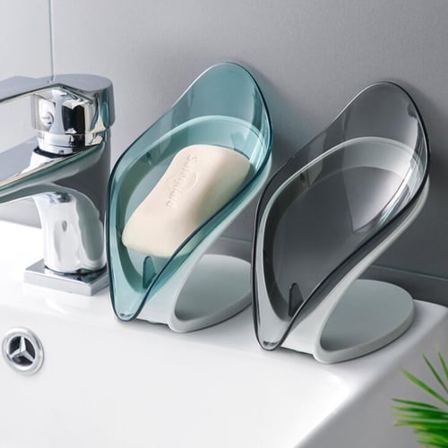 Leaf Shape Soap Box Bathroom Soap Holder Dish Storage Plate Tray Bathroom Soap 