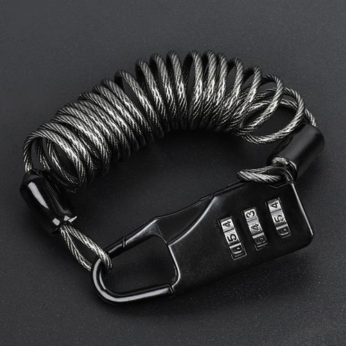 Bicycle Anti-theft Motorcycle 3 Digit Combination Password Safety Cable Lock P2 