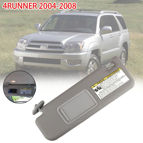 Grey Replace 74320-3D050-B0 RANSOTO Left Driver Side Sun Visor Compatible with 2004 2005 2006 2007 2008 Toyota 4Runner Without Light 
