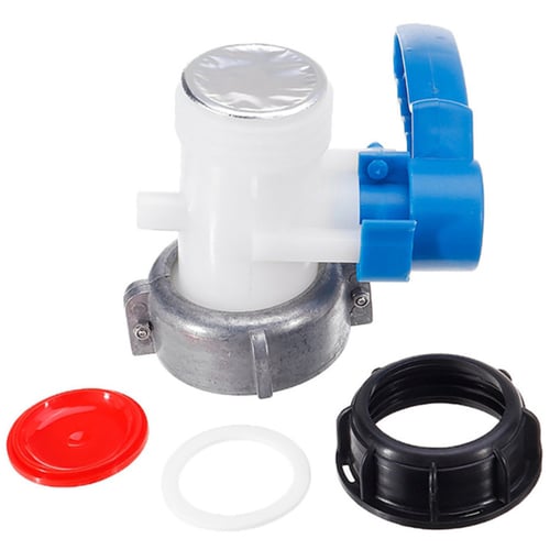 1000L IBC Tank Butterfly Valve Tap Water Adapter Fittings Spatter Proof 62mm