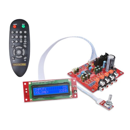 Assembled HIFI Remote preamplifier board /remote volume control/4 way input 