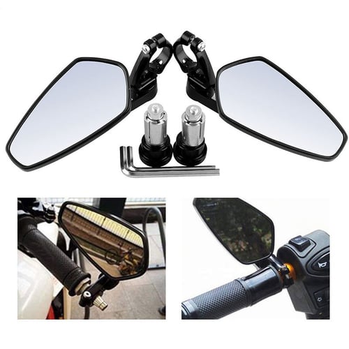 Motorcycle 7/8'' 22mm Universal Aluminum Rear View Side Mirror Handle Bar End