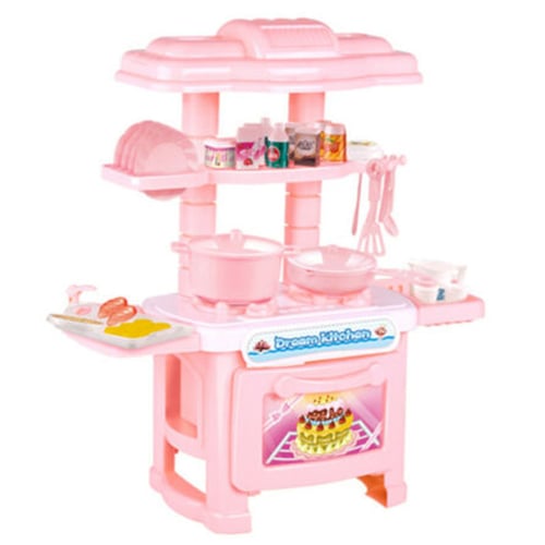 Kitchen Play Set Pretend Baker Kids Toy Cooking Food Playset Girls Boys Gifts 