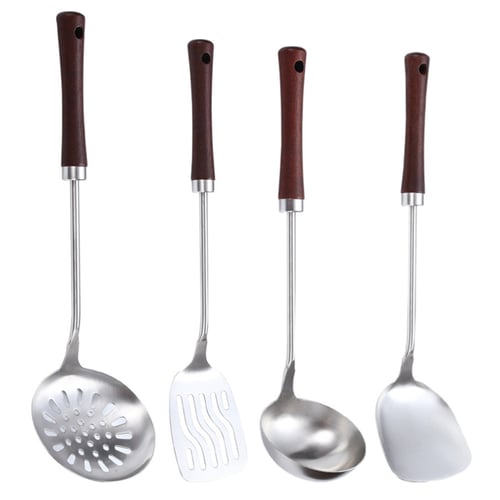 1x Kitchen Wok Spatula Ladle 17‘’ Spatulas For Wok Stainless Steel Kitchen Tools 