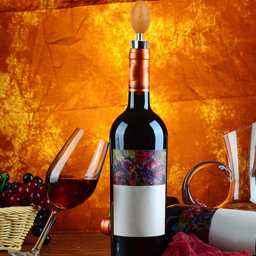 2pcs Novel Alloy Red Wine Stoppers Decorative Wine Bottle Stoppers Wine Corks 