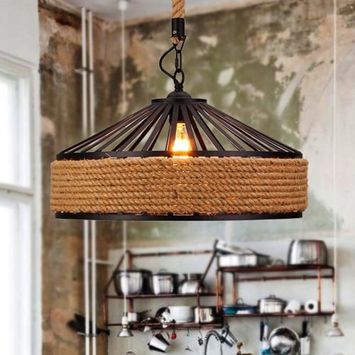 E27 Hanging Lamp Vintage Pendant, Hanging A Lampshade From Ceiling