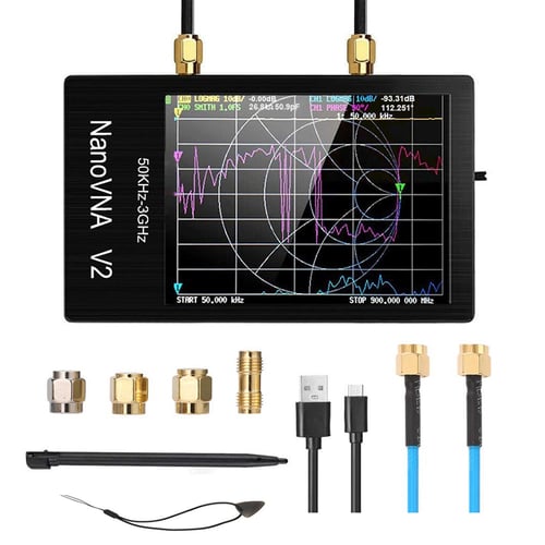 3G Vector Network Analyzer 2.8inch Metal Shell NanoVNA V2 Antenna Analyzer Shortwave HF VHF UHF 