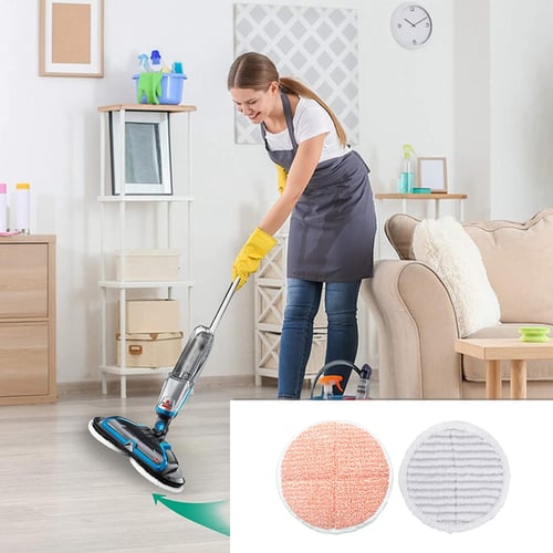 4 Pack Mop Pads Replacement for Bissell Spinwave Washable Hard Floor Mops Scrub 