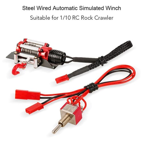 1/10 RC Crawler Steel Wire Winch Control System Swith for SCX10 Accessory 