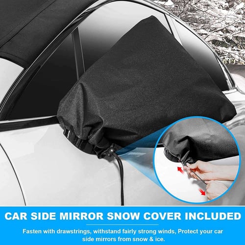 Universal Front Windshield Snow Sun Ice Magnetic Tarp Flap Cover For Car Truck 