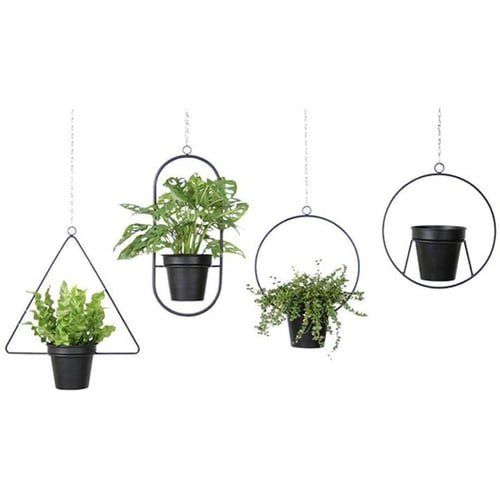 Hanging Plant Stand Flower Pots 4pcs, How To Hang Plant Pot From Ceiling