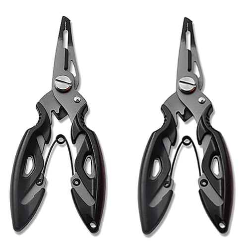 Stainless Steel Fishing Pliers Scissors Line Cutter Split Ring Hook Remover Tool 