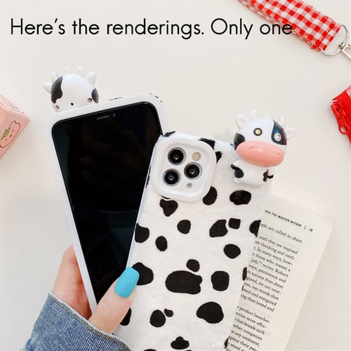 Plush Case For Iphone 12 Women Girls Cute Cow Plush Winter Warm Phone Cases For Iphone 12 12pro Buy Plush Case For Iphone 12 Women Girls Cute Cow Plush Winter Warm Phone