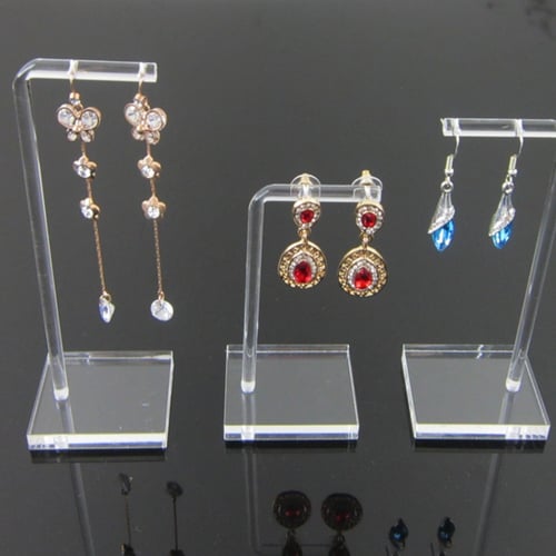 Beautiful Earring Holder Clear Stand Jewellery Foldable Travel Display Organiser 