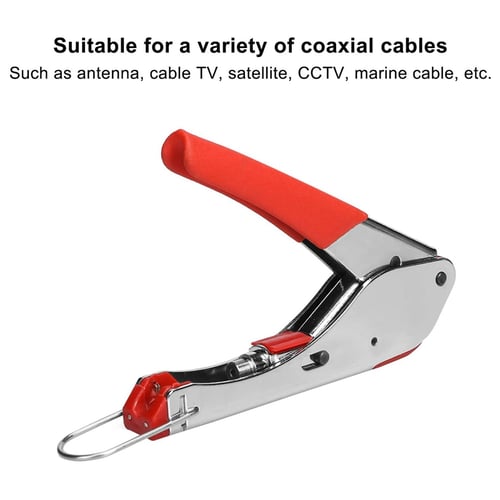 Coax Coaxial CCTV TV Satellite Cable Hand Tool Pliers Crimp Crimper Crimping 