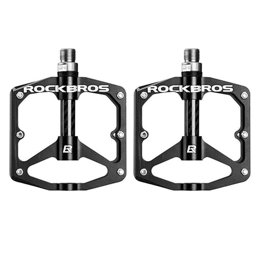ROCKBROS Bicycle Pedals 9/16 Lightweight Carbon Fiber Sealed Bearing Flat Pedal ROCKBROS Bicycle Pedals 9/16 Lightweight Carbon Fiber Sealed Bearing Flat Pedal