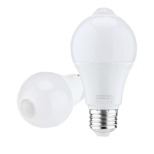 12w Motion Sensor Light Bulb Outdoor, Motion Activated Light Fixture Indoor