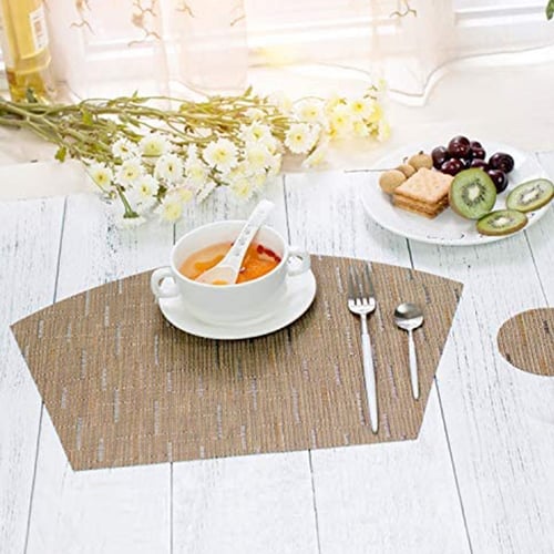 Round Table Placemats Set Of 4 Wedge, Round Dining Room Placemats
