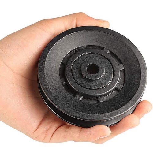 Camisin 12Pcs 90mm Universal Bearing Pulley Wheel for Cable Machine Gym Equipment Part Garage Door 