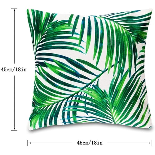 Tropical plants Cotton Linen Throw Pillow Case Car Sofa Home Decor Cushion Cover 