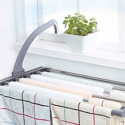 2x Adjustable Over Radiator Airer Clothes Indoor Rack Rail Dryer Washing Drying 
