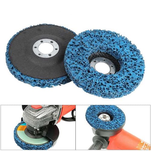 5pcs 115mm Poly Strip Wheels Paint Rust Removal Clean Angle Grinder Discs Blue 