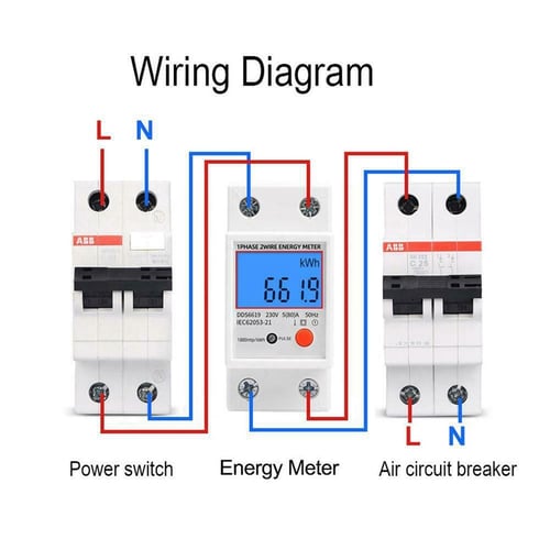 Sinotimer Dds6619 012 Ac 220v 80a Lcd, Digital Energy Meter Wiring Diagram
