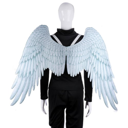 Fairy Feather Foldable Angel Wings Halloween Adult Kid Fancy Dress Stage Costume 