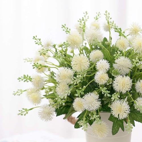 Plastic Dandelion Wedding Flowers Artificial Decors Bridal Accessories 5 Pcs New 