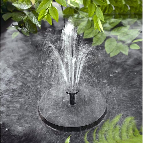 Lovely Garden Pond Water Feature in Full Sunlight 2.5W Floating Solar Fountain with Separate Panel for Bird Bath Solar Powered Water Feature