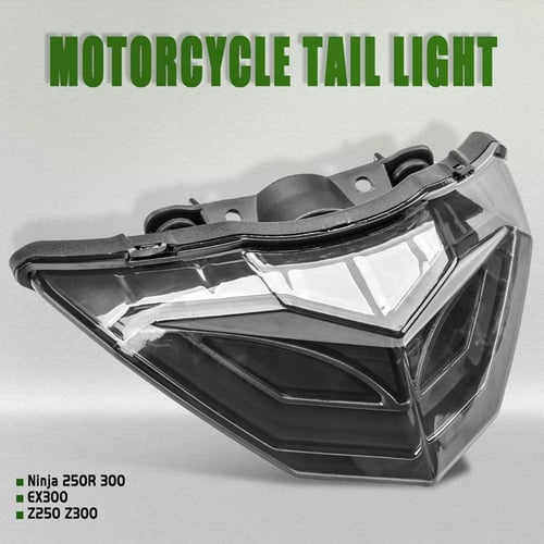 Motorcycle Break Stop Running Turn Signal Tail Light for Kawasaki Ninja 250 300 250R EX300 Z250 Motorcycle Rear Integrated LED Lamp Taillight Ninja250 Ninja300 Z300 2013 2014 2015 2016 2017 2018