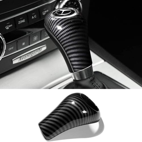 Carbon Fiber Gear Shift Knob Cover For Mercedes-Benz W204 W212 A C E G GLS Class