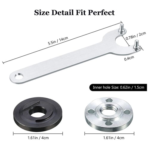 Angle Grinder Flange Spanner Wrench Set For Grinder With Lock Nut Metal Tool Angle Grinder Flange Spanner Wrench Set For Grinder With Lock Nut Metal Tool