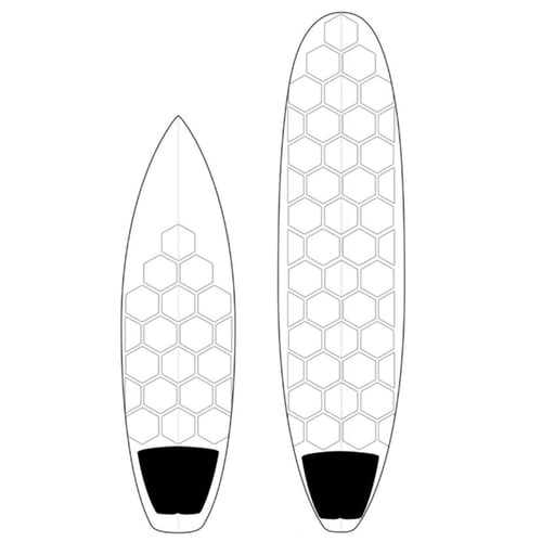 Clear Senmubery Waxless Surfboard Deck Grip-Surfboard Anti-Slip Mat 