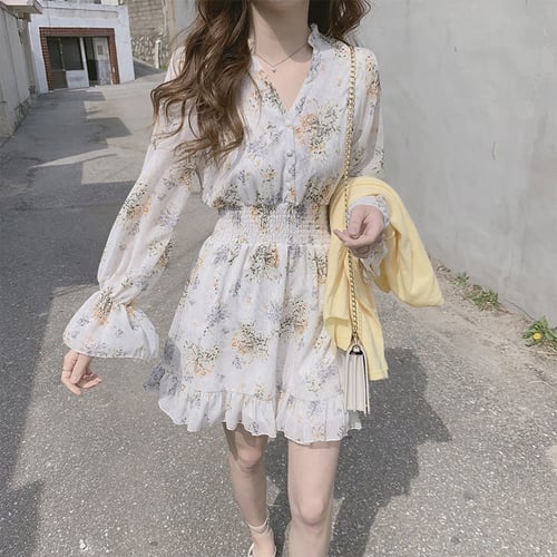 Floral Dress Chiffon Dress Long Sleeve Dress One Piece Dress Short Skirt Buy Floral Dress Chiffon Dress Long Sleeve Dress One Piece Dress Short Skirt Prices Reviews Zoodmall