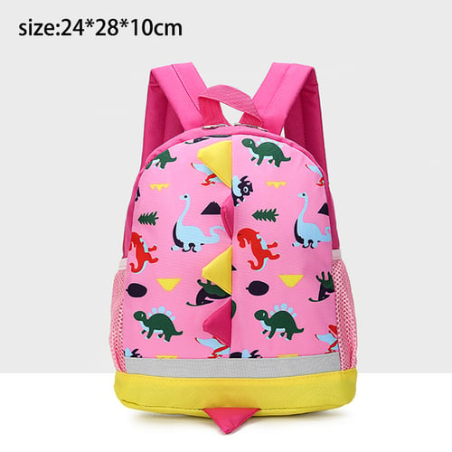 4 Colors Children Cartoon Dinosaur Kids Bags Boys Girls Cute Backpack US 