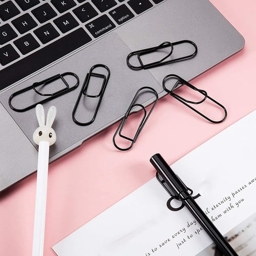 5 Pieces Stainless Steel Pen Holder Clip for Notebook Journals Paper Clipboard