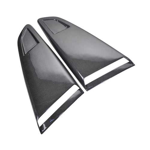 For 2015-19 Mustang R Style Carbon Fiber Side Window Quarter Scoop Louver Covers